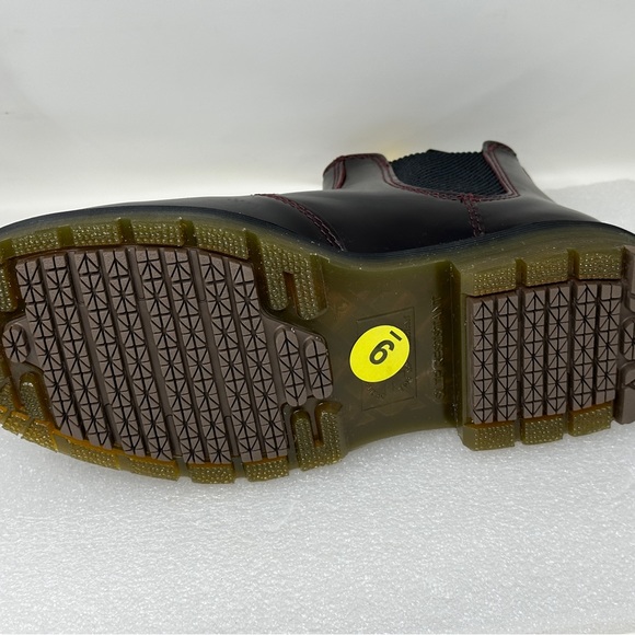 Dr Martens 2976 Slip Resistant Leather Chelsea Boots Burgundy Mens 9 Safety Shoe - Picture 8 of 10